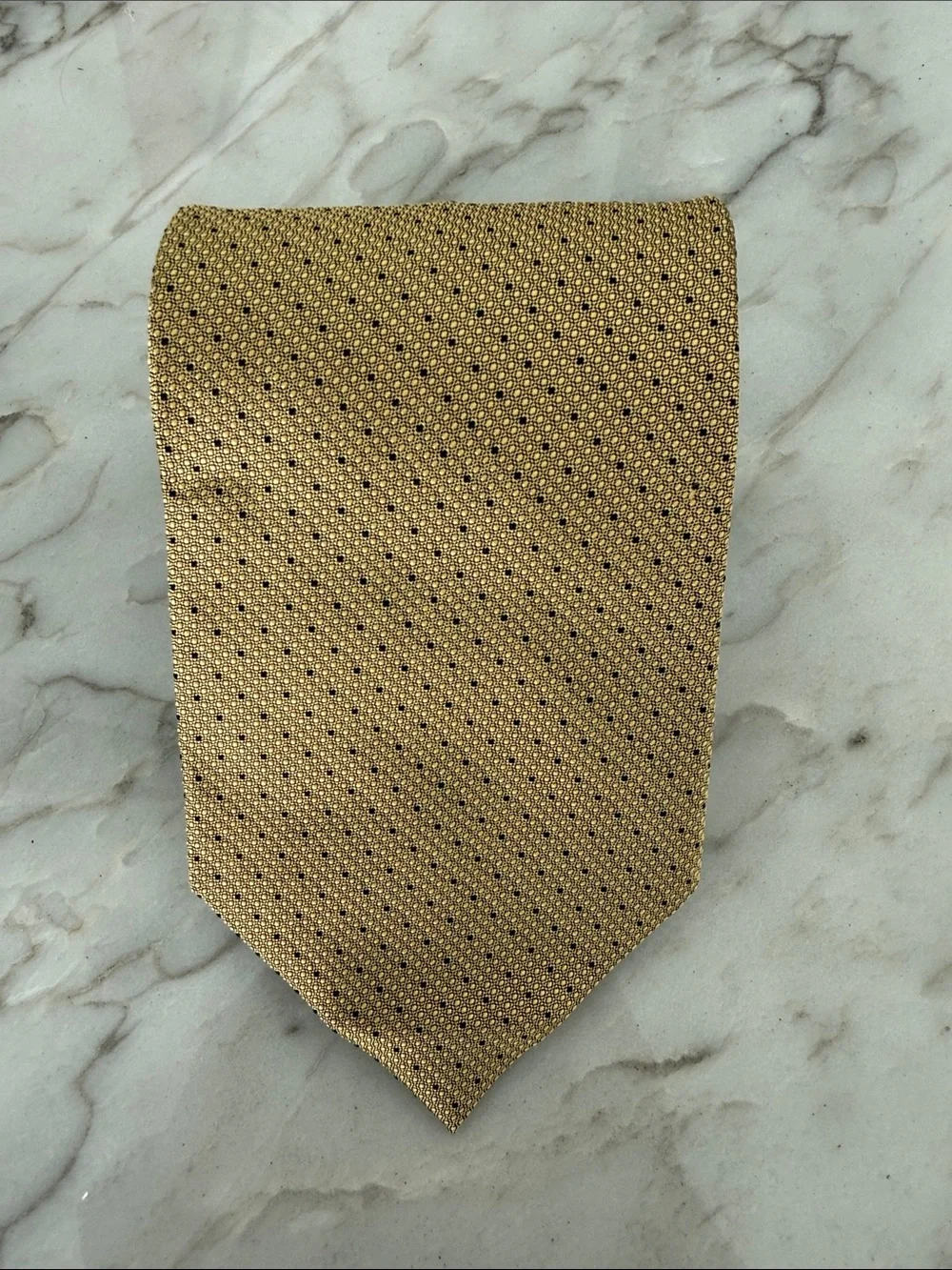 Classic Gold and black silk Microdot Men's Tie